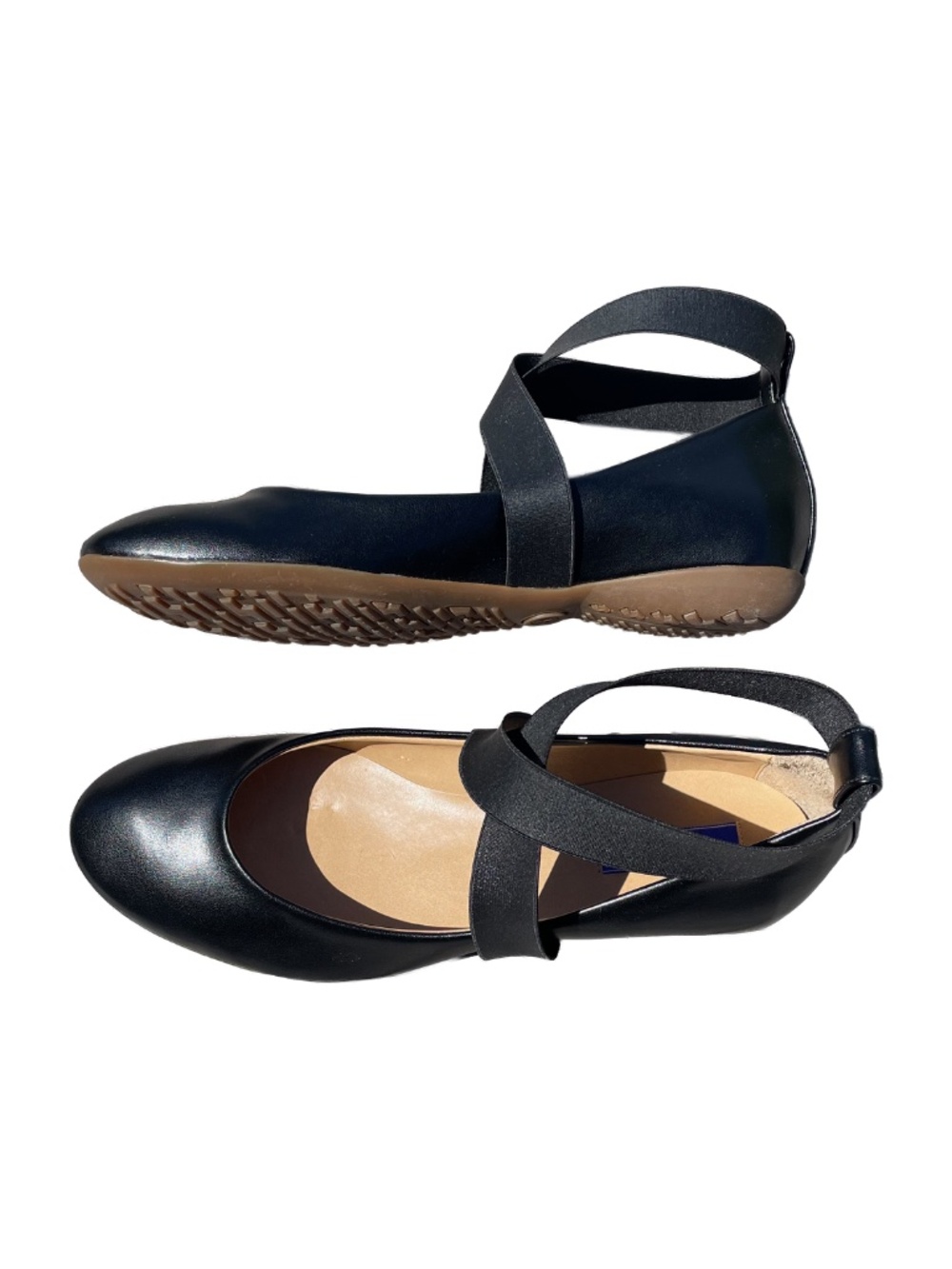 NIB Dee Keller 'Sandy' Black Crisscross Ballerina Flat - Size 8M/38EU
